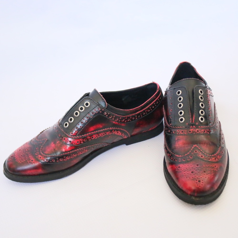 Steve Madden Red and Black Loafers